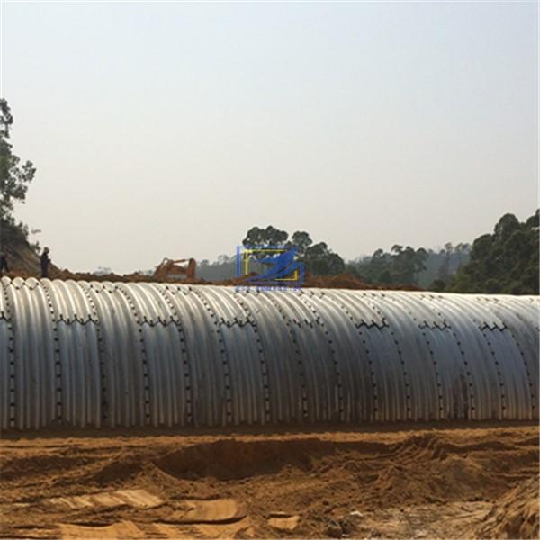 hot galvanzied corrugated steel culvert pipe from China manufacturer